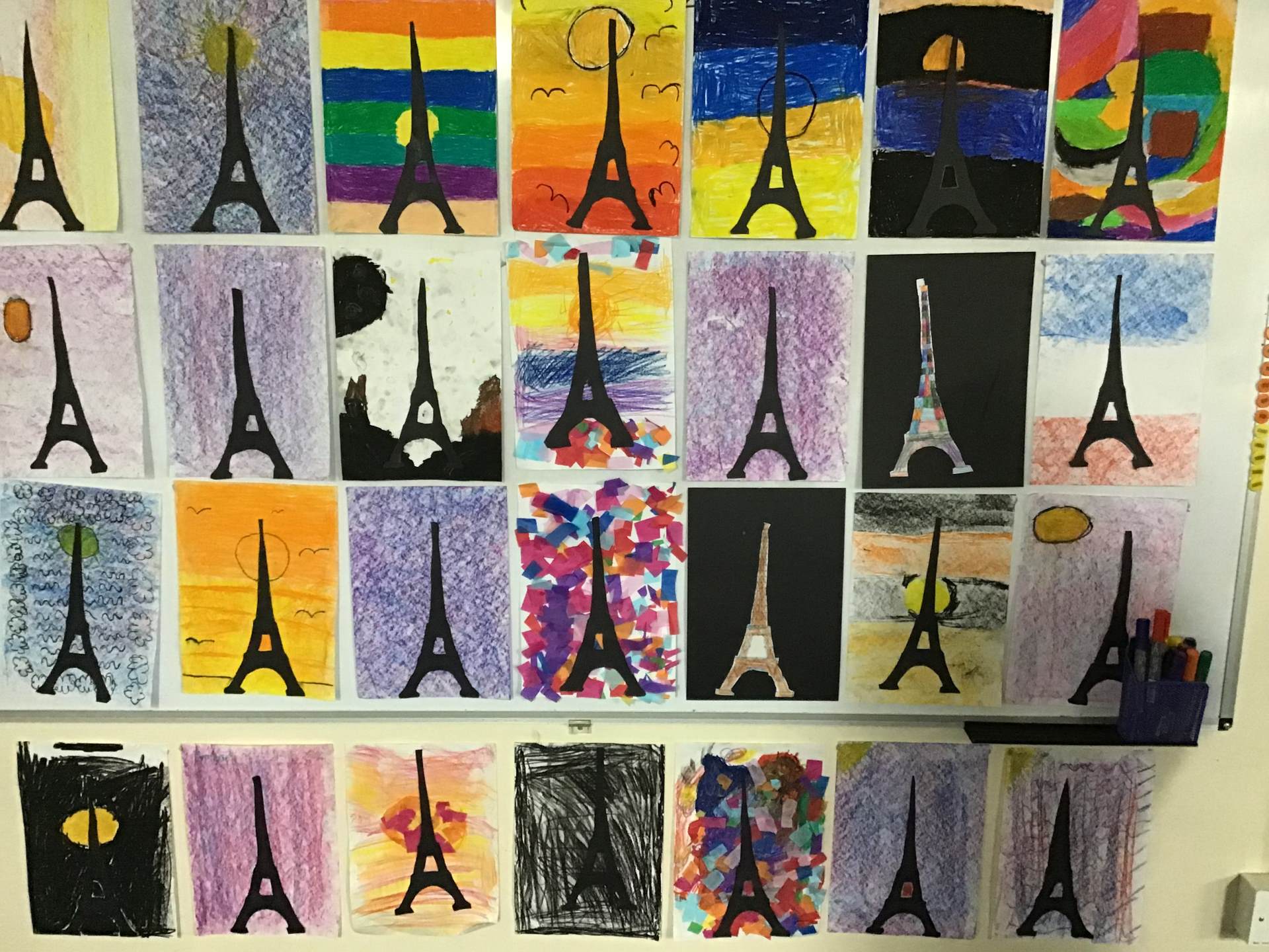 Year 4 Eiffel Tower Artwork